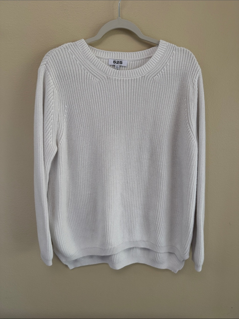 525 America Off-White Crewneck Knit Sweater